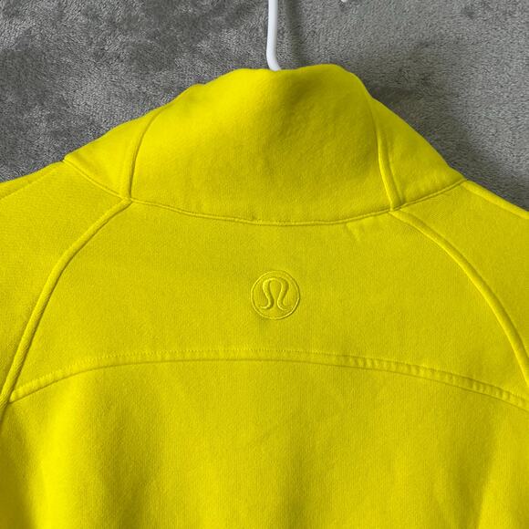 Lululemon Scuba Oversized Funnel Neck Half Zip Sonic Yellow Size M/L Athleisure - Picture 4 of 8